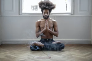 Man meditating  